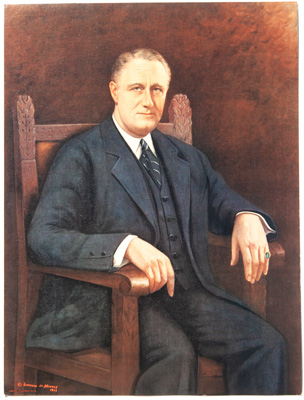 portrait of Franklin Delano Roosevelt